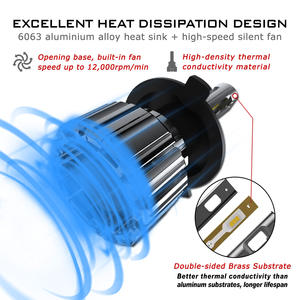 A397-F03 ऑटो लाइटिंग सिस्टम hb3 hb4 कार लाइट बल्ब लैंप 15000lm 70w 9005 9006 h4 h7 h11 की एलईडी लाइट कार हेडलाइट - Product Image 2