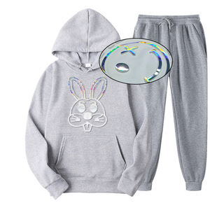 Custom Design Sweatshirt and <b>Sweatpants</b> <b>Set</b> High Quality Tracksuit Heavy Weight Flared <b>Sweatpants</b> and Hoodie <b>Sets</b> - Product Image 1
