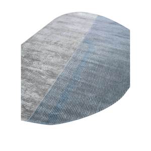 Alfombra Rectangular Tejida a Mano de Lana y Viscosa de Color Azul Sólido, 9x12, para Sala de Estar, Pasillo, Grosor de 10 mm, TNQ-1285 - Product Image 2