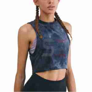 Custom Logo Slim Camisole Streetwear <b>Crop</b> <b>Top</b> Racerback Tank <b>Top</b> for Women Quick Dry Breathable - Product Image 1