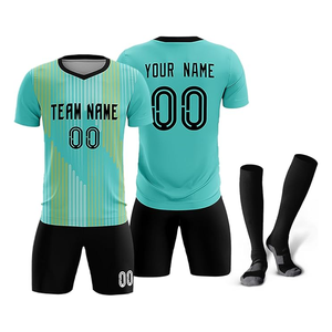 Uniformes de fútbol personalizables de alta calidad unisex, todos los tamaños, color sólido, ropa de fútbol de poliéster ligera - Product Image 1
