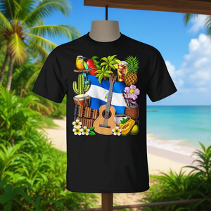 เสื้อยืดลายธงชาตินิการากัว เสื้อเชิ้ตส่งเสริมวัฒนธรรมรากเหง้านิการากัว - Product Image 3