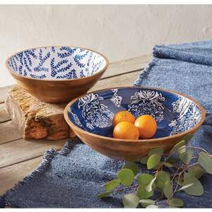 Handmade <b>Wooden</b> <b>Salad</b> <b>Bowl</b> with Enamel Inside Modern Tableware - Product Image 6