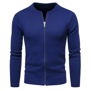 <b>Men</b>’s Zip-Up <b>Cardigan</b> Sweater | OEM ODM Knitwear | Wholesale Streetwear - Product Image 6
