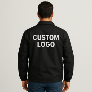 Chaqueta Deportiva Personalizada para Hombre, Cortavientos Ligero |   Chaqueta Impermeable de Nailon con Botones a Presión |   Fabricante de Ropa Deportiva y Urbana OEM - Product Image 2