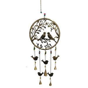 Étiquette ronde suspendue en fer plaqué or avec des motifs en relief de croix, d'animaux, de fleurs et d'amour pour la décoration de la maison et les cadeaux de Noël - Product Image 6