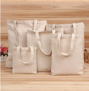 Venta al por mayor de alta calidad 100% algodón bolsa de lona con cierre abierto bolsas de compras de algodón ecológico natural - Product Image 2