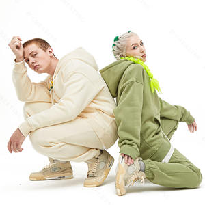 Sudadera con capucha 100% de algodón 380GSM de alta calidad, bordado personalizado y estampado de hojaldre, sudadera deportiva Unisex de gran tamaño con capucha en blanco, envío DDP - Product Image 1