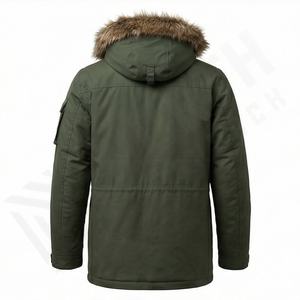 Parka coupe-vent d'hiver, veste unie, fermeture éclair, élégante, décontractée, vêtement d'extérieur, prix de gros, valeur, veste thermique pour la neige - Product Image 2
