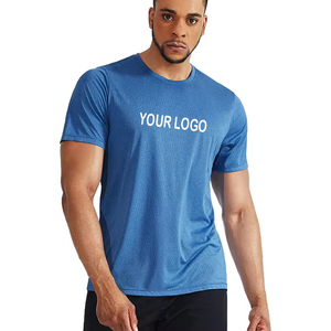 Camiseta de gimnasio con serigrafía personalizada al por mayor para Hombre | Camisa atlética ajustada de secado rápido | Camiseta lisa de entrenamiento de verano - Product Image 1