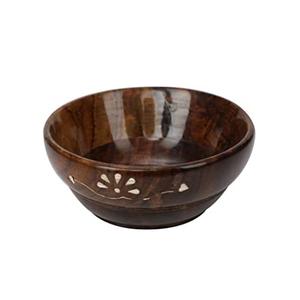 Juego de tres ensaladeras de madera Excelente calidad Cuenco de sopa hecho a mano Diseñador elegante clásico Nuevo cuenco de madera para servir - Product Image 5