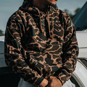 Sweat-shirt d'hiver en coton et polyester, sweat-shirt à capuche camouflage, uni, teinture unie, streetwear, sweat-shirt à capuche élégant pour hommes, pour garçons - Product Image 4