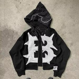 Best Selling 2026 Winter Arrival <b>Men</b> Thick <b>Fleece</b> Blank Full Face Zip up <b>Hoodies</b> for Sale in Cheap Rates Rhinestone <b>Hoodies</b> - Product Image 6