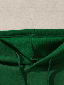 Venta al por mayor de Sudadera con capucha de lana con logotipo personalizado para las mujeres de peso pesado liso grueso pulóver sudadera para el invierno - Product Image 2