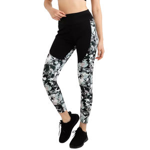 Mallas de compresión XL de cantidad a granel para mujer, pantalones de cintura media de Spandex sólido con etiqueta privada personalizada a la venta. - Product Image 1