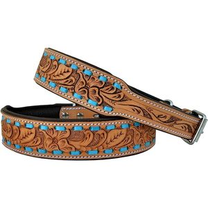 Collares de perro de cuero marrón oscuro más vendidos Collares de perro de cuero de liberación rápida Diseño de mano acolchado suave - Product Image 2