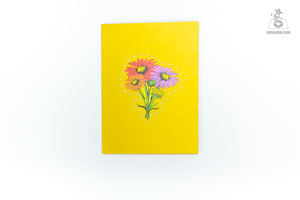 Carte de vœux 3D multicolore en forme de fleur et d'arbre pour cadeaux et souvenirs Artisanat artisanal en papier - Product Image 6