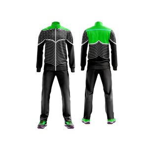 Ensemble de survêtement sportif à manches longues avec fermeture éclair pour homme, design personnalisé, décontracté, rayé, pour le printemps, poids lourd - Product Image 4