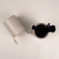 Étui de rangement cylindrique en cuir PU de qualité supérieure pour pinceaux de maquillage, idéal pour les voyages et les outils de beauté
