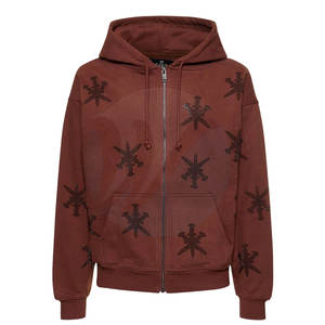 เสื้อฮู้ดผู้ชายสไตล์สตรีทแวร์แบบมีฮู้ดสำหรับผู้ชาย2025ประดับพลอยเทียม - Product Image 1