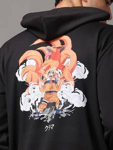 Men's <b>90s</b> Anime Graphic Hooded <b>Sweatshirt</b> Embroidered 100% Cotton Plain Dyed for Winter - Product Image 3