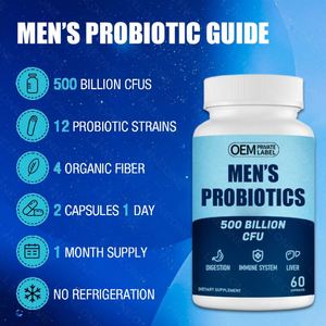 Probiotiques OEM pour Hommes 500 Milliards de UFC Santé Digestive Intestinale 60 Comprimés 2 Capsules Quotidiennes - Product Image 5