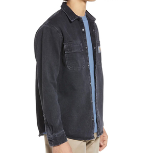 OEM customized Plus size <b>men's</b> Salinac <b>denim</b> shirt jacket simple style <b>overalls</b> <b>Men's</b> vintage - Product Image 2