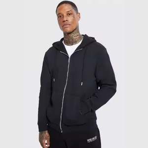 Sweat à capuche zippé intégral pour homme 100 % coton molletonné écologique imperméable hiver personnalisable avec capuche ajustable service OEM haute qualité - Product Image 6