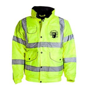 Ropa de Trabajo de Seguridad Reflectante OEM, Chaqueta de Seguridad Tipo Bomber de Poliéster de Alta Visibilidad Unisex, Certificación CE, Ropa y Abrigos de Trabajo Personalizados - Product Image 1