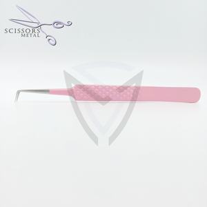 Pinzas de pestañas de Punta lisa de precisión recubiertas de polvo de Color personalizado de acero inoxidable profesional OEM al por mayor para uso en salón de belleza - Product Image 6