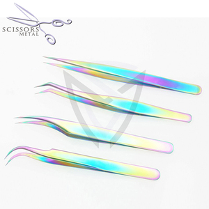 Pinzas Profesionales de Acero Inoxidable de Alta Calidad con Logotipo Personalizado para Extensión de Pestañas, Punta Puntiaguda - Product Image 2