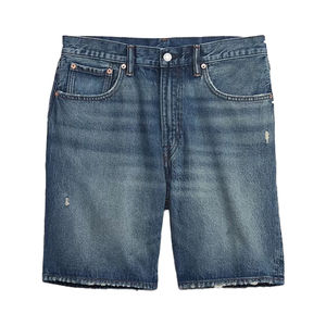 Pantalones Cortos Cargo Tácticos Estilo Vintage para Hombre, Talla Mediana, Lavado Índigo, Cintura Alta, Cierre de Botones, Desgastados, Transpirables, Estilo Urbano - Product Image 3