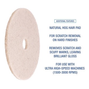 Discos de Pulido para Pisos Boardwalk de 21 Pulgadas, Color Bronceado, 5 por Caja, Accesorios para Pisos de Pelo de Cerdo Natural - Product Image 6