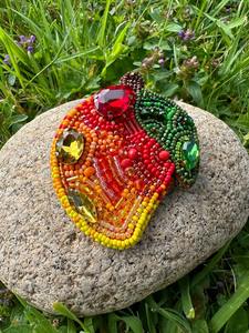 Bijoux fabrication indienne strass perlé suspendu Jhumki gland breloques cristal mariée mariage bracelet ensemble de bijoux, marron - Product Image 2