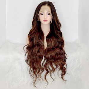 Lâche Ondulés Couleur Perruque Frontale 13*6 HD Dentelle Vietnamien Cheveux Humains - Product Image 1