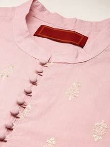 Meilleures ventes : Kurtis Ramas de haute qualité pour hommes, style vintage indien, brodés à la main, col mandarin, manches longues, en coton pailleté - Product Image 2