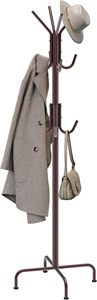 Bronze Metal Standing Coat Hat Hanger <b>Rack</b> With Hooks for Clothing Organisation Including Scarf Bag Towel Key Cap Hat Storage - Product Image 3