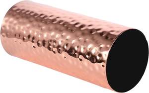 Modern <b>Copper</b> Tone Metal Tabletop Floor <b>Vase</b> Hammered Design Cylinder Shape for Home & Wedding Floral Decor Floral <b>Vase</b> - Product Image 5