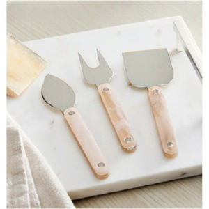 High Quality Bamboo Cheese Set with Silverware Flatware <b>Stainless</b> <b>Steel</b> Resin Handle 3 Orange Color Fresh Arrival Cheese Tools - Product Image 1
