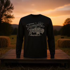 T-shirt vintage distressed a maniche lunghe con stampa country music - Promozionale - Product Image 3