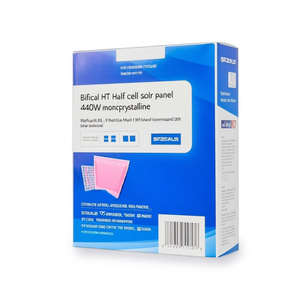 แผงโซลาร์เซลล์แบบสองหน้า HJT ฮาล์ฟเซลล์ 440 วัตต์ โมโนคริสตัลไลน์ ฝาครอบกระจกด้านหน้า ได้รับการรับรองมาตรฐาน TUV สำหรับใช้ในบ้าน - Product Image 2