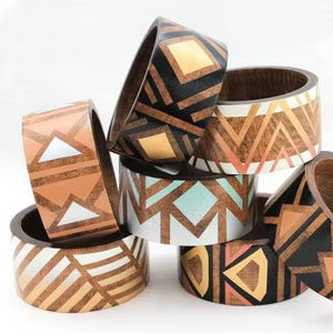 สร้อยข้อมือและกำไลทำจากไม้ธรรมชาติกำไลข้อมือดอกไม้ทำด้วยมือขนาดที่กำหนดเองพร้อมการตั้งค่าฝาสำหรับงานแต่งงาน - Product Image 2