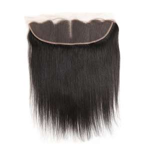 Vente en gros de cheveux humains indiens vierges naturels fermeture 4x4 5x5 6x6 7x7 dentelle suisse transparente frontale 13x4 13x6 360 dentelle HD - Product Image 1