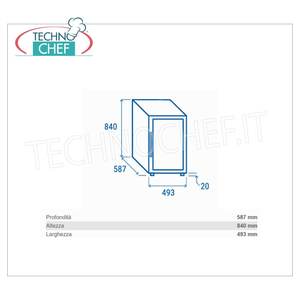 TechnoChef COOL HEAD Vinoteca de 1 Puerta con Puerta de Vidrio, Capacidad de 130 Litros, Modelo de Doble Temperatura CW36DT - Product Image 1