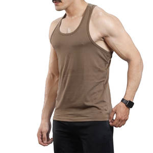 Débardeurs élégants pour hommes débardeurs en coton et polyester mélangés coutures durables sans manches vêtements d'été pour la salle de sport décontractée ou les débardeurs unis en plein air - Product Image 6