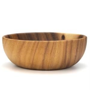 Bol rond en bois d'acacia jetable de haute qualité, écologique, pour salades et en-cas, fabriqué en Inde - Product Image 4