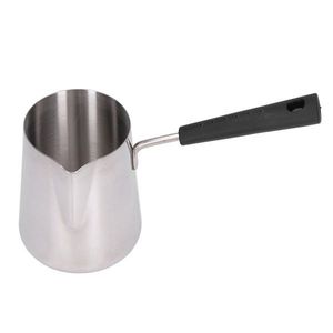 Vintage Style 9 Fl Oz Stainless Steel <b>Turkish</b> <b>Coffee</b> Pot <b>Set</b> Brass Ceramic Disposable Mugs Handgrip Design Metal <b>Coffee</b> Maker - Product Image 6