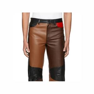 กางเกงหนังสีทึบสำหรับผู้ชายกางเกงหนังแท้สำหรับกลางแจ้ง - Product Image 3