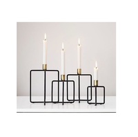 Meilleures ventes de bougeoirs en métal au design moderne pour la décoration de la maison Bougeoirs votifs de fournisseurs de confiance