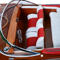 Maqueta de Barco Riva Aquarama de 80 cm, Réplica Náutica de Cedro Pintada a Mano con Soporte de Exhibición, Regalo Decorativo Coleccionable, Vietnam